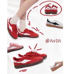 Avia 2026夏季薄底德训鞋男女同款经典板鞋复古运动T头