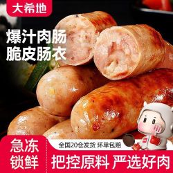 大希地 火山石脆皮烤肠 20根 1000g 含猪肉香肠空气炸锅烧烤食材猪肉类半成品菜