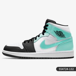 NIKE 官方正品Air Jordan 1 Mid AJ1男女高帮板鞋554724-124
