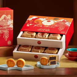 稻香村 月饼礼盒蛋黄莲蓉五仁传统豆沙多口味中秋节送伴手礼员工福利团购 庆中秋  600g
