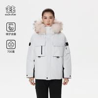 KOLON SPORT 户外运动女士羽绒夹克徒步登山貉子毛连帽鹅绒服