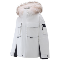 KOLON SPORT 可隆女士鹅绒貉子毛连帽羽绒服