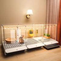 爱咪宠 透明观赏兔子四面配套室内专用大号自动清粪小兔笼养兔宠物兔窝屋