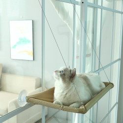 猫咪吊床猫咪窝玻璃窗户阳台挂窝夏季睡觉猫窝耐咬透气舒适悬挂式