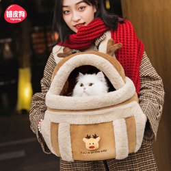 嬉皮狗 [达人]猫包背包宠物外出便携狗狗包双肩保暖比猫咪背包出门包8922