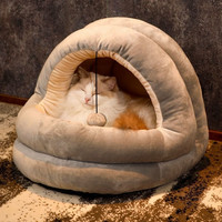 网红猫咪窝狗窝四季通用冬天冬季保暖房子别墅封闭式可拆洗蒙古包