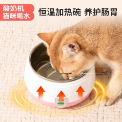 冬季猫咪恒温饮水机酸奶机宠物碗不锈钢碗喂食喂水碗自动循环过滤