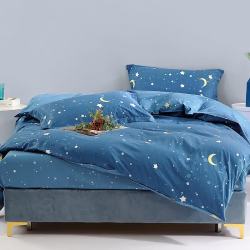 水星家纺 100%全棉被套 星辰 150cm*210cm