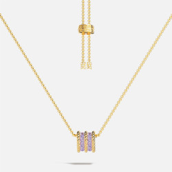 APM Monaco Cordage Pavé Lilas 密镶扭纹项链
