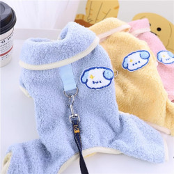 宠物秋冬装泰迪比熊雪纳瑞博美小型犬狗狗衣服四脚衣加厚保暖冬款