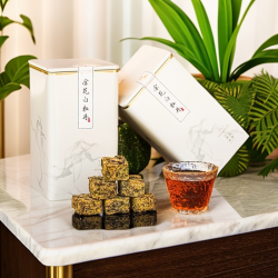 北极宫金花白牡丹茯茶送礼罐装精选陕西特产茶叶泾阳茯茶晨曦语茶