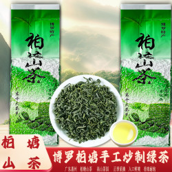 柏塘山茶正宗广东惠州客家炒青绿茶栗香浓香鲜爽耐泡250g