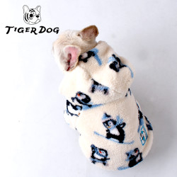 TIGERDOG秋冬超厚双面加绒东北零下法斗巴哥胖狗卫衣宠物衣服服装