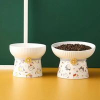 多款组合 猫咪狗狗陶瓷宠物碗 高脚可爱吃饭喝水盆家用大容量小型