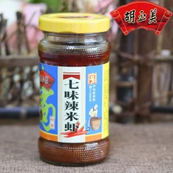 胡玉美 安徽安庆特产胡玉美七味辣米虾酱 即食炒菜 蚕豆酱200g