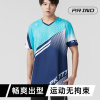 P.R IND PK777短袖羽毛球大赛服速干衣运动圆领春夏速干高能感潮流