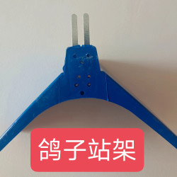 鸽子站架息架自带挂钩款 加厚塑料拍一发十 木条颜色随机发