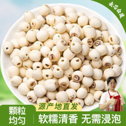 荷忆 湖南精选干货磨皮去芯白莲子芯精选百合新鲜颗粒营养饱满清香原料