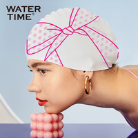 WATERTIME 泳帽女成人防水不勒头长发专用可爱 日系大号护耳硅胶