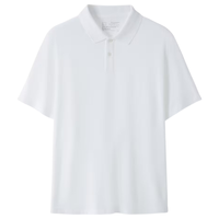 MUJI 防紫外线凉感珠地网眼短袖POLO衫 白色 XL