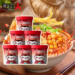 食族人 酸辣粉豌豆版本桶装免煮冲泡方便粉丝宿舍夜宵冲泡速食品