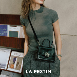 La Festin 小号塌塌手提包女新款时尚单肩斜挎包凯莉包