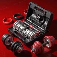 纯铁哑铃电镀实心家用可拆卸可调节家用健身撸铁