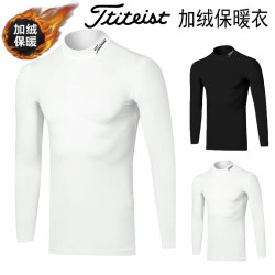 秋冬季高尔夫保暖衣男装圆领加绒打底衫上衣golf球服长袖T恤服装