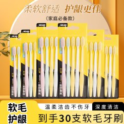 天使羽毛 30支护龈高档牙刷软毛细毛牙刷成人家用男女通用