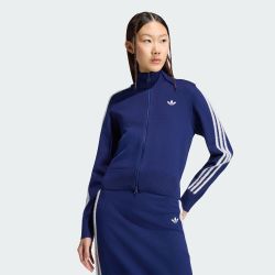 adidas 滔搏丨adidas阿迪达斯三叶草女子KNIT FB TT夹克外套KW2588