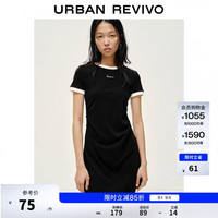 UR UR2026夏季新款女装休闲简约撞色拼接收腰连衣裙UYY760046