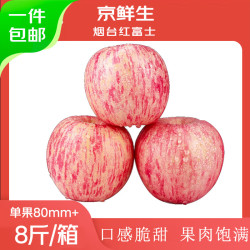京鲜生 山东鲁丽苹果 净重4.5斤 单果70-80mm 生鲜水果 源头直发