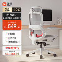 西昊 久坐舒适 人体工学椅  B100Pro 无脚踏 弹弓骶枕+3D头枕 转椅