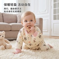 88VIP：迪士尼 儿童睡衣婴儿分体套装秋冬保暖内衣宝宝卡通动漫家居衣服新