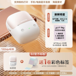 精臣 B2Pro家用标签打印机厨房冰箱食品收纳幼儿园小学生姓名贴手账开关贴纸彩色蓝牙热敏防水小型智能打印机