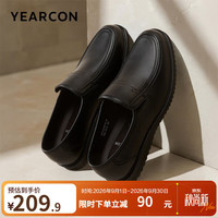 意尔康 商务休闲羊皮鞋 黑色