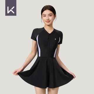 Keep 泳衣女士2026新款遮肚显瘦连体裙式沙滩速干游泳衣专业大码