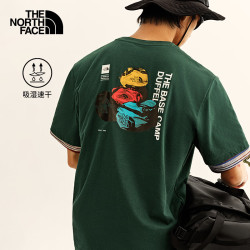 北面 棉感T恤男户外防晒运动吸湿圆领短袖 8GX9 1KI M