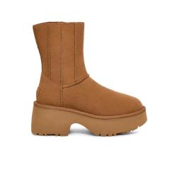 UGG 秋冬女士时尚厚底人鱼短靴休闲雪地靴1158313栗色