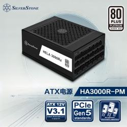 银昕 额定3000W HA3000R 白金牌全模ATX3.1电源 (原生PCIe5.0接口/风扇启停/日系电容）