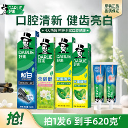 好来 超白茶倍健双重薄荷牙膏组合套装620g+牙膏40g*2