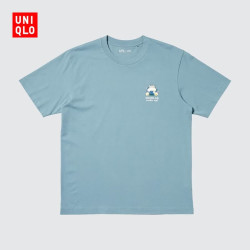 优衣库 Pokémon UT/短袖T恤男装女装486158 62 粉蓝色 M