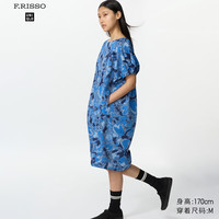 优衣库 休闲印花连衣裙/短袖女装合作款/裙子489217