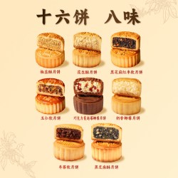卢师傅 月饼椰蓉巧克力五仁黑芝麻花生酥多口味月饼礼盒装中秋送礼
