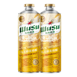乌苏啤酒 醇麦精酿 1L*2罐 啤酒