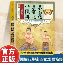 图解八段锦五禽戏易筋经正版内外兼修的特效保健国术中医养生气功八段锦易筋经教材调理身体