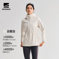 ROCK&ICE ROCKICE冲锋软壳衣女户外防风防水抓绒外套中长款收腰徒步登山服