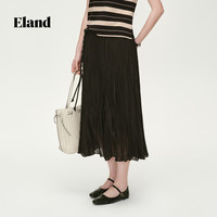 88VIP：E·LAND 衣恋 Eland衣恋半身裙女气质不规则捏褶长裙宽松显瘦裙子2026夏季新款