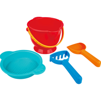 Hape E4056 加厚沙滩玩具套装 红色+蓝色 4件套