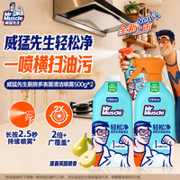 威猛先生 油污清洁剂 轻松净厨房多表面清洁喷雾 免过水 500g*2瓶